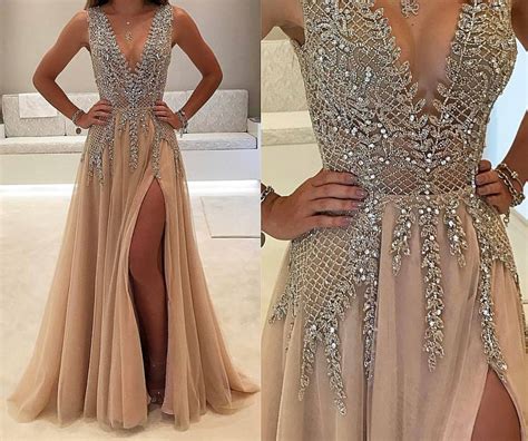 nude formal gown